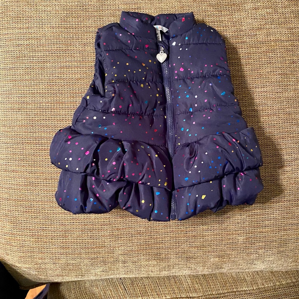 Kids Headquarters Navy Vest with Colorful Dots
